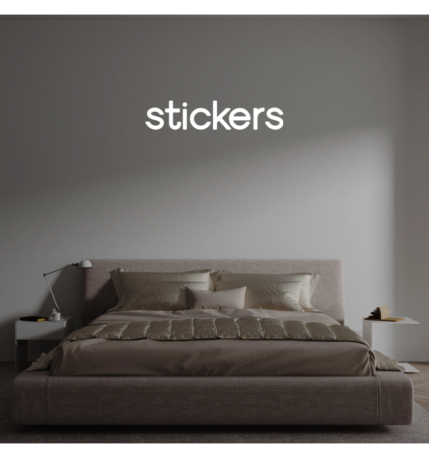 Custom text: stickers